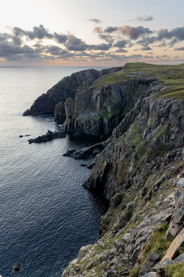 Cliffs at Nibon in the evening light